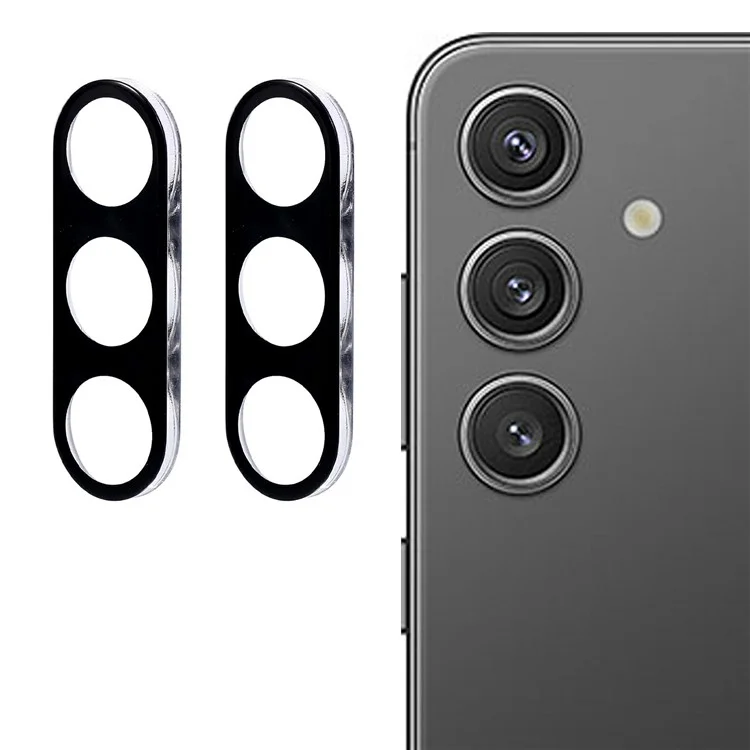 2 peças para o Samsung Galaxy A16 4G / 5G Protetor de lente da câmera Borda arcada 3D Anti-Arranhões Película de vidro temperado para lente