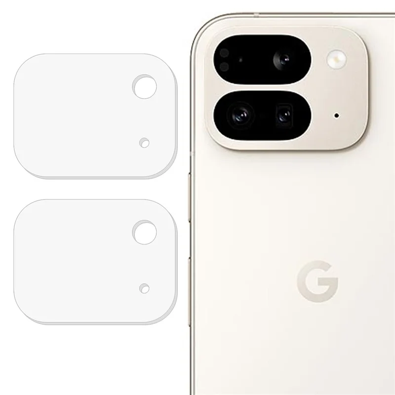 2Pcs For Google Pixel 9 Pro Fold 5G Camera Lens Protector 3D Arc Edge Anti-Scratch Tempered Glass Lens Film