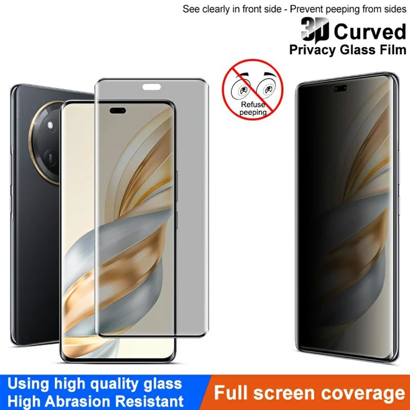 IMAK For Honor Magic7 Lite 5G / X9c 5G / X60 Pro 5G Anti-Spy Full Cover Screen Protector Tempered Glass Film
