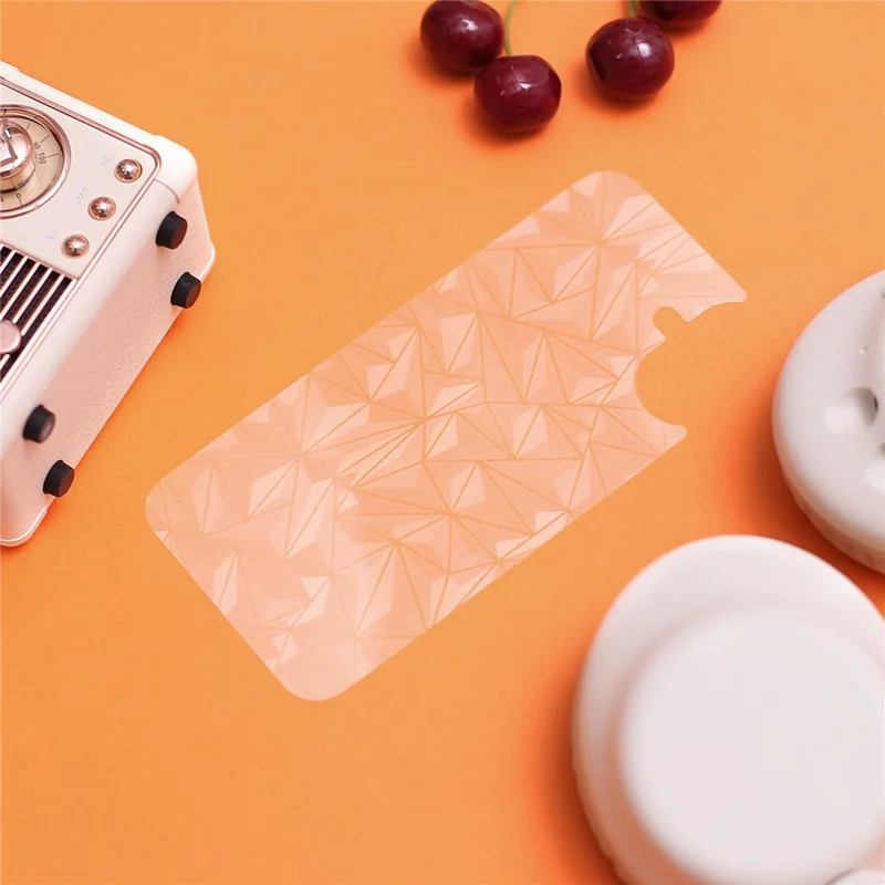 For iPhone 16 Plus Back Screen Protector Soft PET Film Diamonds Pattern 