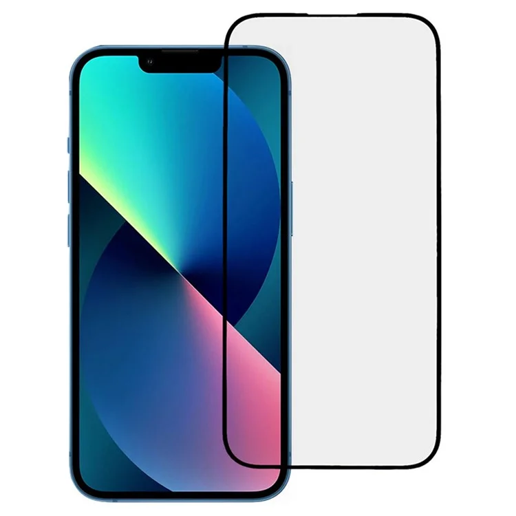 Wholesale purchase of 2.5D curved edge tempered glass screen protective film for iPhone 13, transparent.