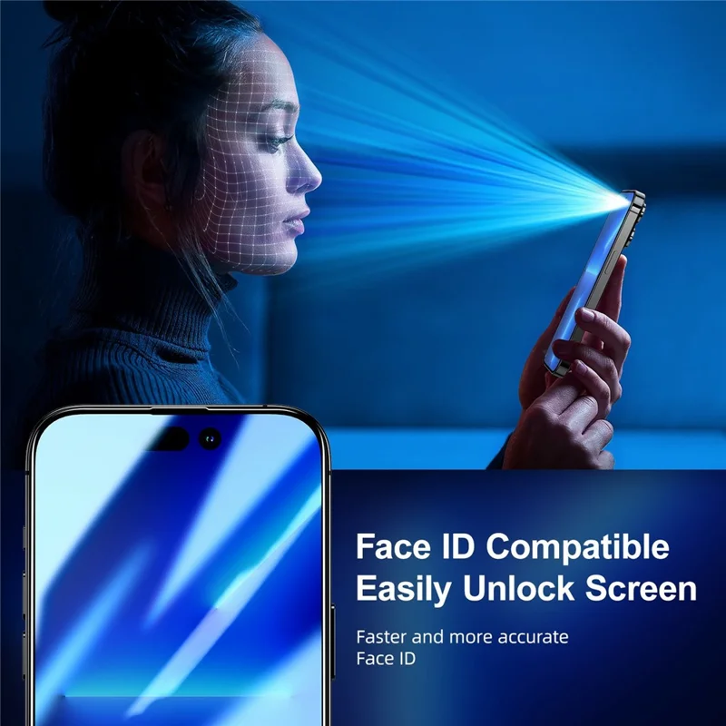 JOYROOM JR-Z36 For iPhone 15 Pro Max 2.5D Anti-Spy Full Screen Protector High Aluminium-Silicon Glass Film