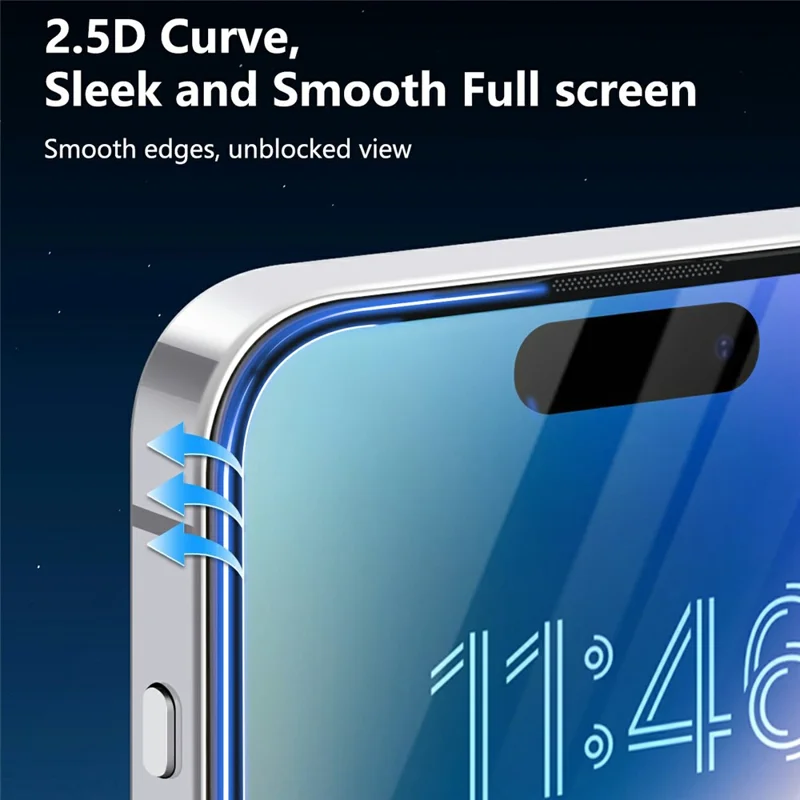 JOYROOM JR-MLG0278 For iPhone 16 Plus / 15 Plus / 14 Pro Max 2.5D Full Screen Protector High Aluminium-Silicon Glass Film