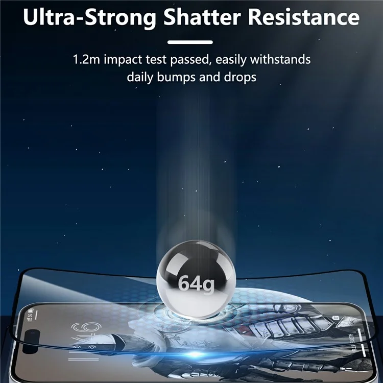 JOYROOM JR-MLG0287 Protector de pantalla completa anti-rayos azules de seda 2.5D para iPhone 16 Pro Max