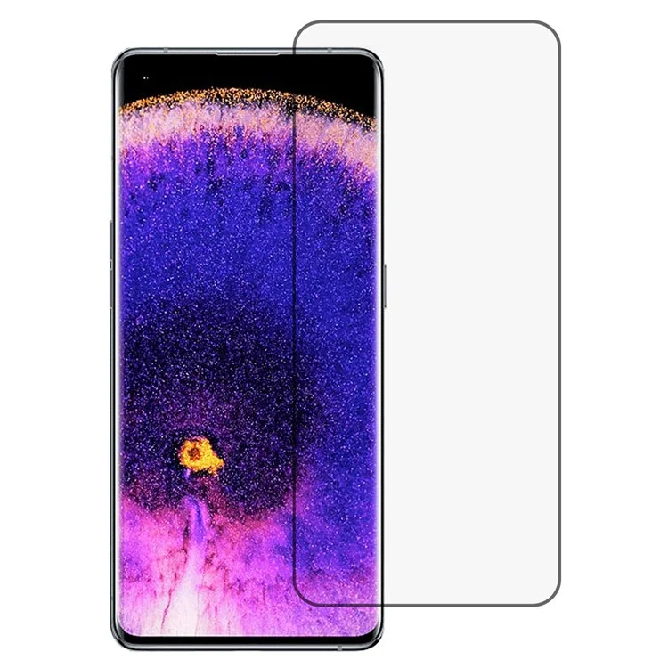 Película de Proteção de Tela de Telefone para Oppo Find X5 / Realme GT Explorer Master, Silicone Carbono Curvo Cobrindo Toda a Tela, Protetor de Tela HD Claro