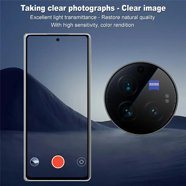 IMAK For vivo X Fold3 Pro Camera Lens Protector Tempered Glass Lens Film with Self-Positioning Frame