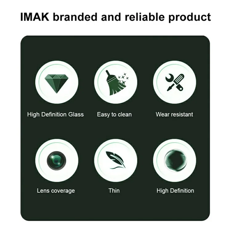 IMAK For vivo X Fold3 Pro Camera Lens Protector Tempered Glass Lens Film with Self-Positioning Frame