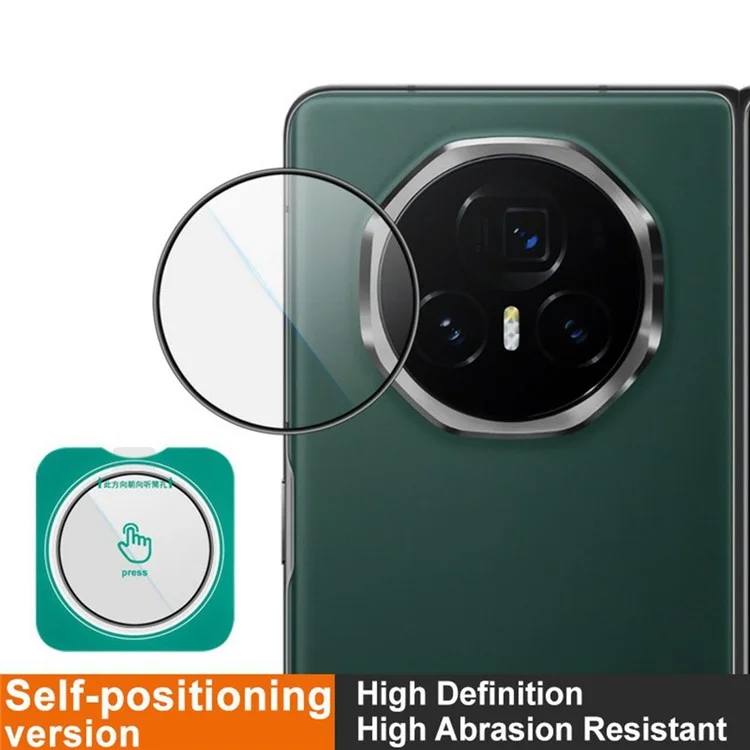 IMAK Pour Honor Magic V3 5G Protecteur d'objectif de caméra en verre trempé avec cadre d'auto-positionnement