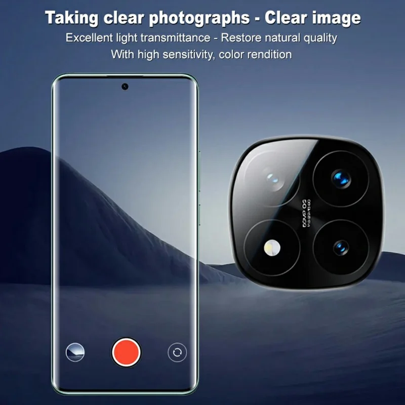 IMAK For Xiaomi Redmi Note 14 Pro+ 5G Camera Lens Protector Tempered Glass Lens Film with Self-Positioning Frame