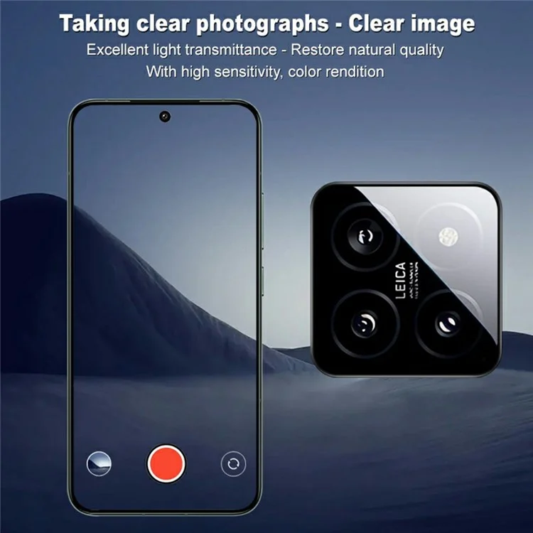 IMAK For Xiaomi 14 Camera Lens Protector Tempered Glass Lens Film with Self-Positioning Frame