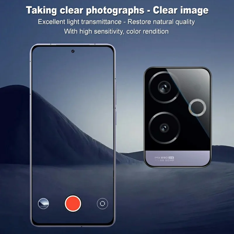 IMAK For Realme GT 6 5G Camera Lens Protector Tempered Glass Lens Film with Self-Positioning Frame
