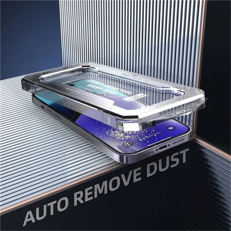 For iPhone 16 Plus Anti-Spy Full Screen Protector Auto-Dust Removal Tempered Glass Film