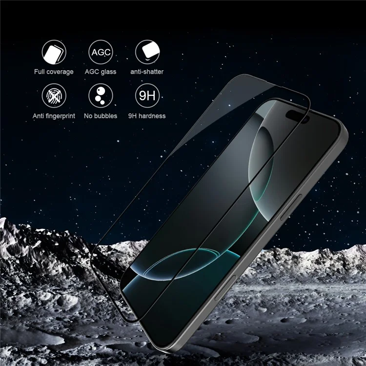 NILLKIN 3D CP+MAX For iPhone 16 Pro Max Screen Protector Full Coverage Anti Explosion AGC Glass Film