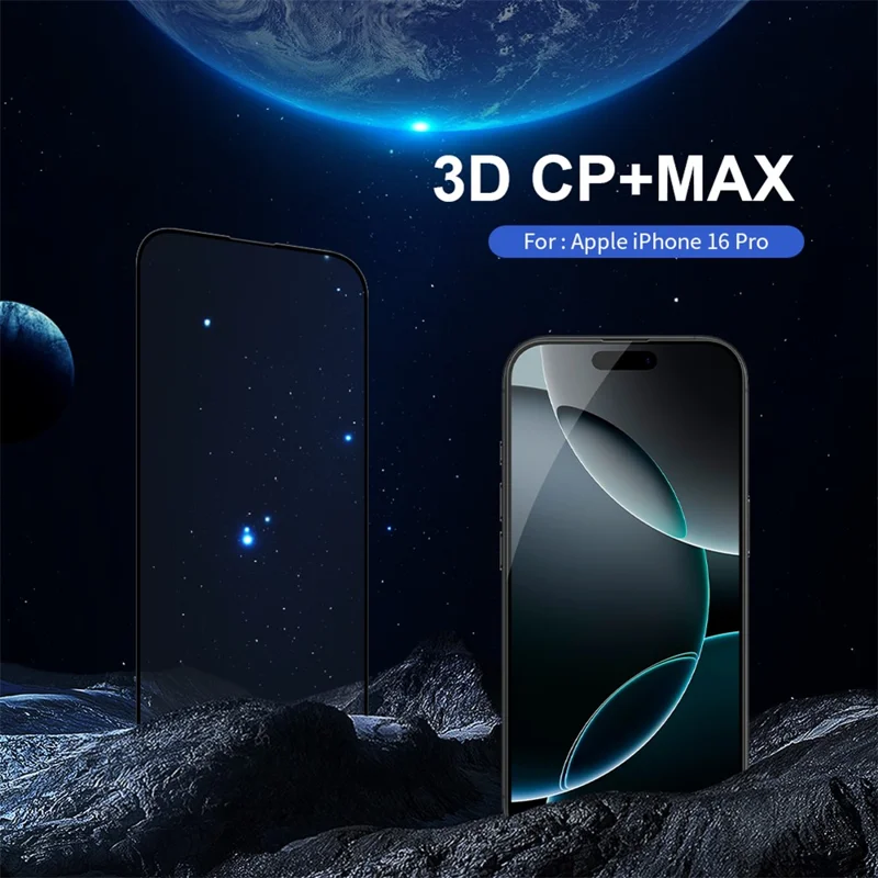 NILLKIN 3D CP+MAX For iPhone 16 Pro Screen Protector Full Coverage Anti Explosion AGC Glass Film