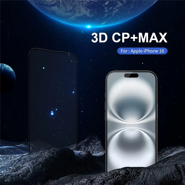 Protecteur d'écran NILLKIN 3D CP+MAX pour iPhone 16, couverture complète, verre antiexplosion AGC