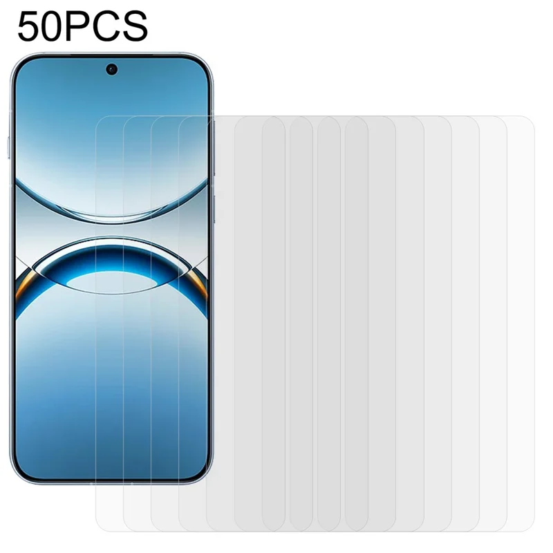 50 Stück Bildschirmschutzfolie für Oppo Find X8 5G, ultraklar, mit vollständigem Klebstoff, gehärtetes Glas