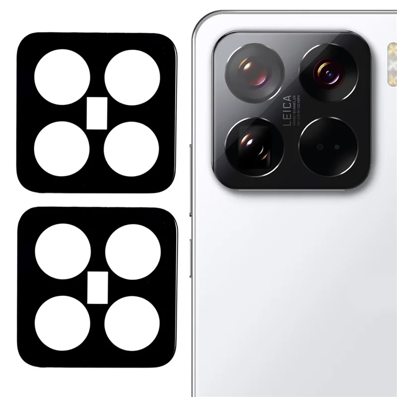 2Pcs For Xiaomi 15S Pro / 15 Pro Camera Lens Protector Silk Printing Tempered Glass Rear Lens Film
