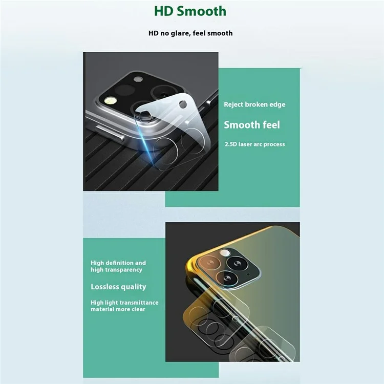 Achat groupé pour Xiaomi Poco M6 Pro 4G / Redmi Note 13 Pro 4G 1 jeu de protecteurs d'objectif de caméra Haute définition en film de fibre de verre