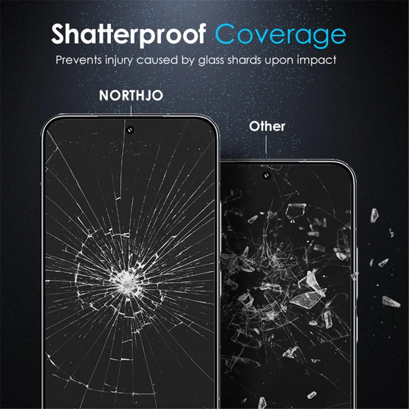 NORTHJO A++ For Xiaomi 15 Privacy Screen Protector Support Fingerprint Unlock High Aluminium-Silicon Glass 0.3mm Film