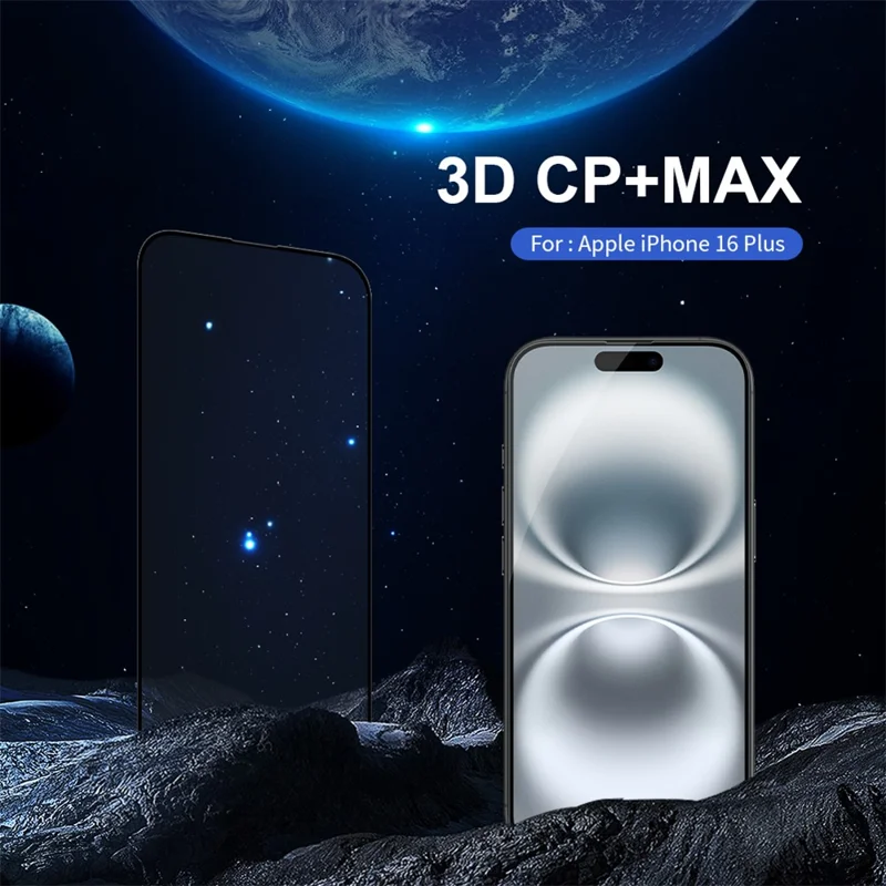 NILLKIN 3D CP+MAX For iPhone 16 Plus Screen Protector Full Coverage Anti Explosion AGC Glass Film