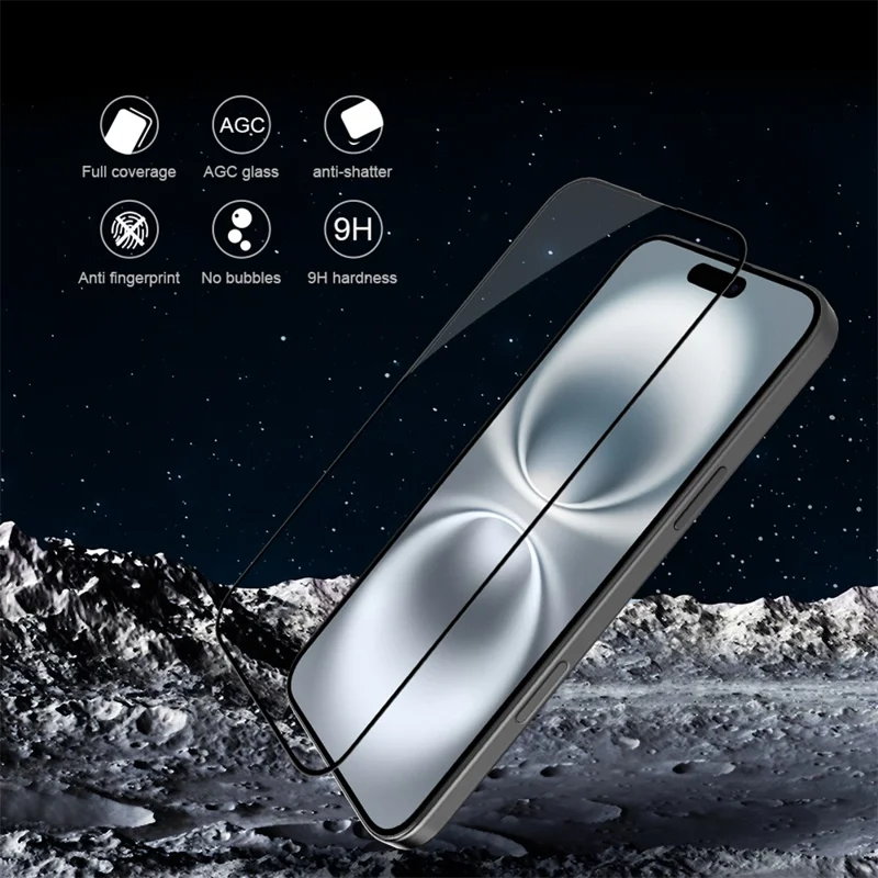 NILLKIN 3D CP+MAX For iPhone 16 Plus Screen Protector Full Coverage Anti Explosion AGC Glass Film