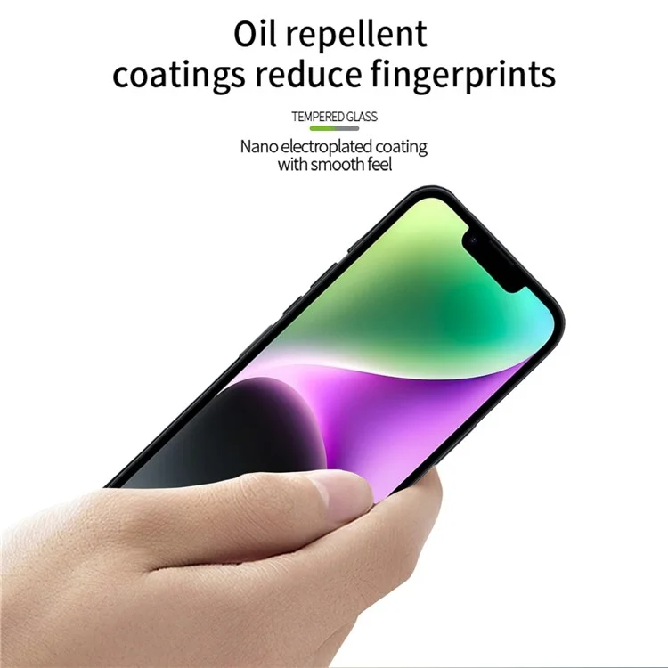 Protetor de tela de vidro de alumínio-silício de alta resistência 9H da série JK-2 da PINWUYO para iPhone SE (2025) de tela inteira