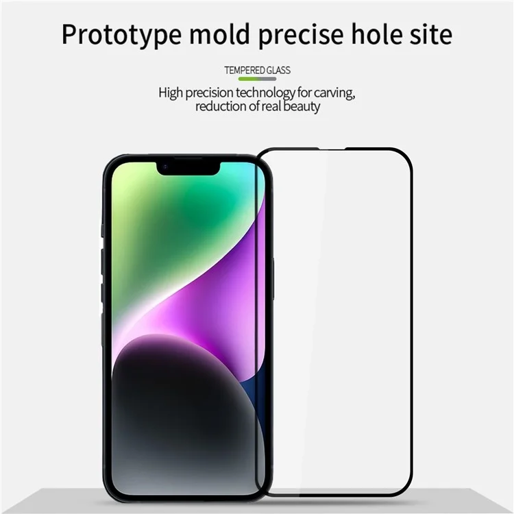 Protetor de tela de vidro de alumínio-silício de alta resistência 9H da série JK-2 da PINWUYO para iPhone SE (2025) de tela inteira