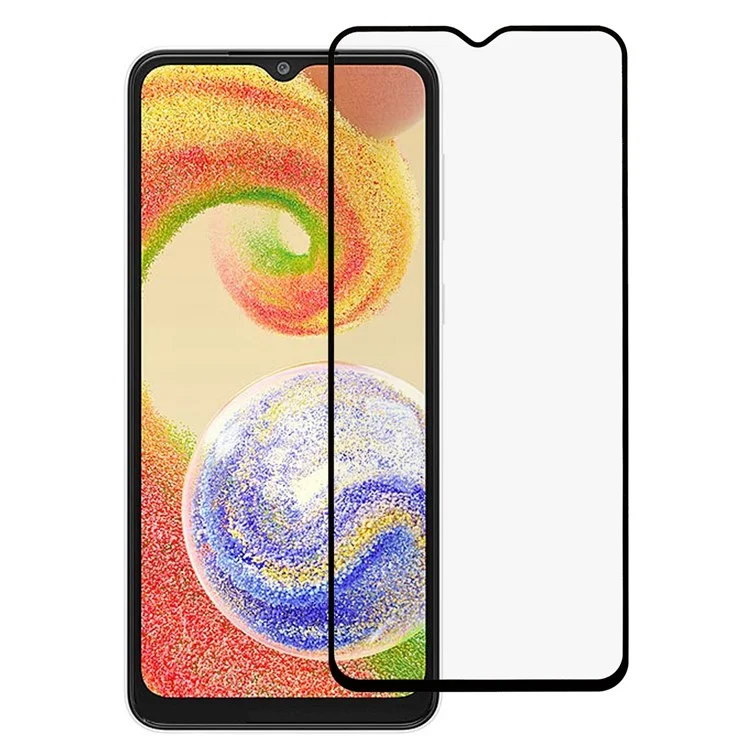 Silk Printing Tempered Glass Film Für Samsung Galaxy A04 4G (164,4 x 76,3 x 9,1 mm), Anti-Explosions Ultra Clear Full Glue Full Covering Screen Protector