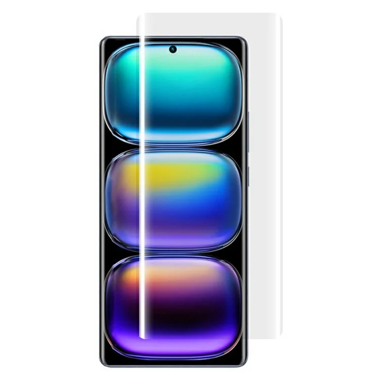 Protetor de tela RURIHAI para Infinix Hot 50 Pro 4G, película de vidro de alumínio-silício com cola UV 3D