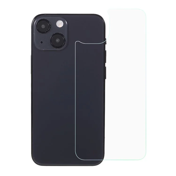 For iPhone 14 Back Phone Protector 2.5D Arc Edge 9H Hardness Tempered Glass HD Clarity Anti-Scratch Rear Film