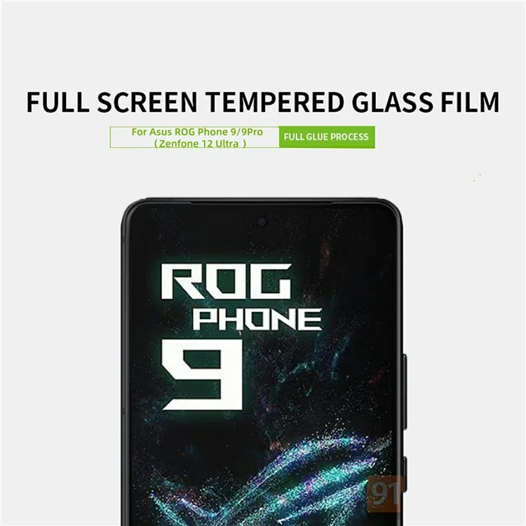 Protector de pantalla completa de la serie JK PINWUYO para Asus Zenfone 12 Ultra 5G / ROG Phone 9 Pro 5G / Phone 9 5G, película de vidrio de aluminio-silicio de 9H