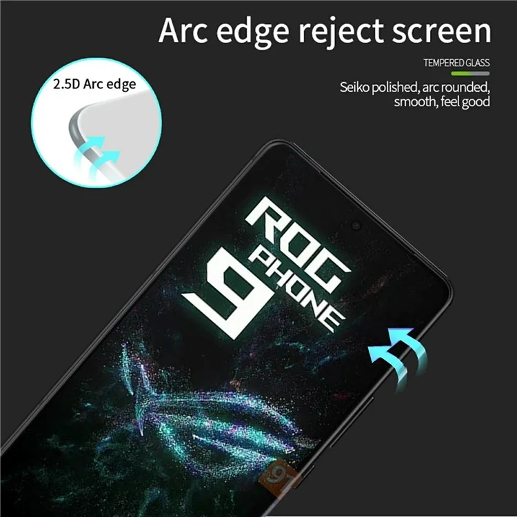Protector de pantalla completa de la serie JK PINWUYO para Asus Zenfone 12 Ultra 5G / ROG Phone 9 Pro 5G / Phone 9 5G, película de vidrio de aluminio-silicio de 9H
