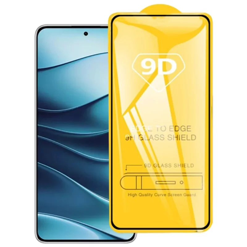 For Xiaomi Redmi Note 14 4G (163.25mm) Screen Protector 9D Side Glue Full Covering Tempered Glass Film
