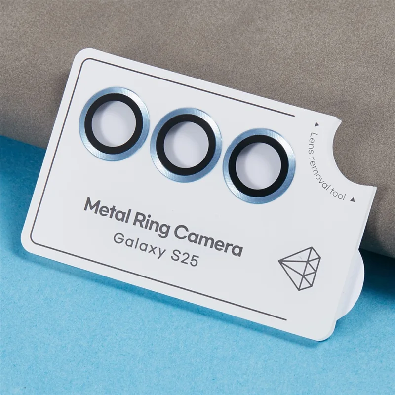 For Samsung Galaxy S25+ Camera Lens Protector Set Electroplating Metal + Tempered Glass Individual Lens Film - Blue

Protezione per lenti della fotocamera per Samsung Galaxy S25+ Set con rivestimento metallico elettrolitico e pellicola in vetro temperato per singole lenti - Blu