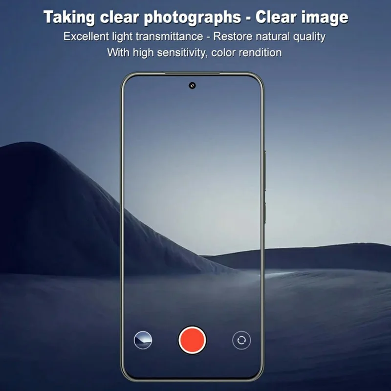 IMAK voor Xiaomi 15S Pro / 15 Pro Cameraobjectiefbeschermer Gehard Glas HD Duidelijke Objectief Folie (Zwarte Versie)