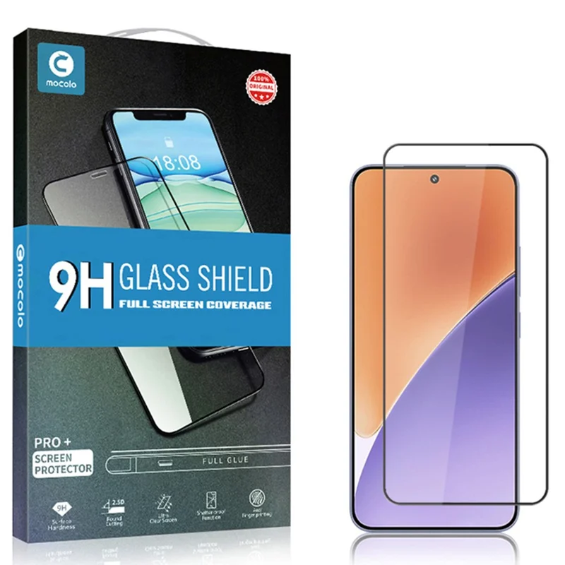 MOCOLO For Xiaomi 15 Screen Protector Anti-Shatter Silk Printing Tempered Glass Film - Black