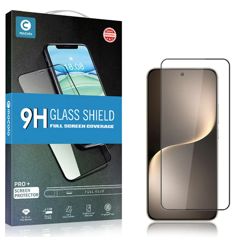 MOCOLO For Honor Magic7 5G Screen Protector Anti-Shatter Silk Printing Tempered Glass Film - Black