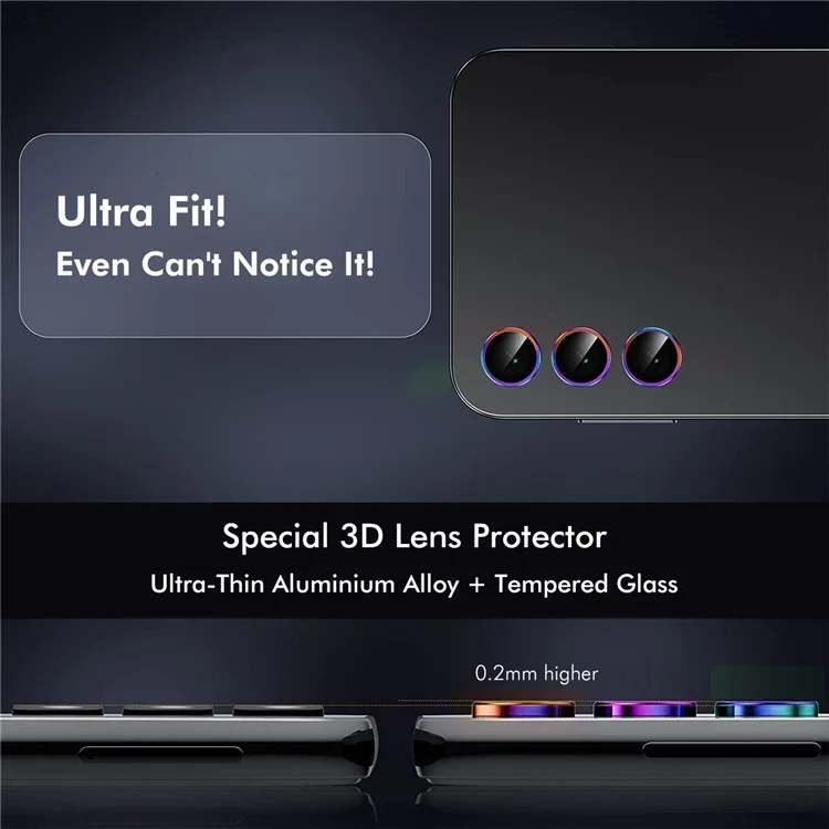 ENKAY HAT PRINCE 1Set For Oppo Reno12 Pro 5G (Global) Camera Lens Protector Metal Ring Lens Film - Multi-Color
