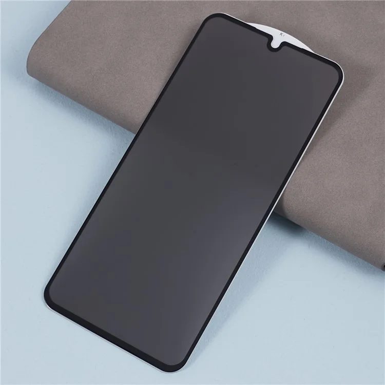 Pellicola protettiva in vetro temperato con stampa in seta per Xiaomi Redmi A4 5G / A3 Pro 4G, anti-sbirciamento e a copertura totale dello schermo.