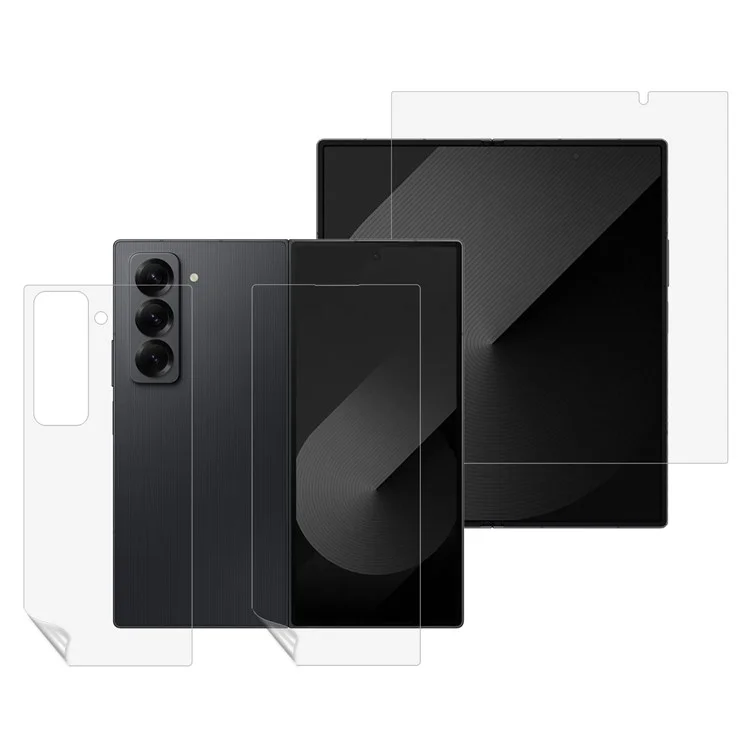 Para Samsung Galaxy Z Fold6 SE, conjunto de protetor de tela, proteção frontal + traseira, filme de hidrogel TPU+PET de cobertura total.