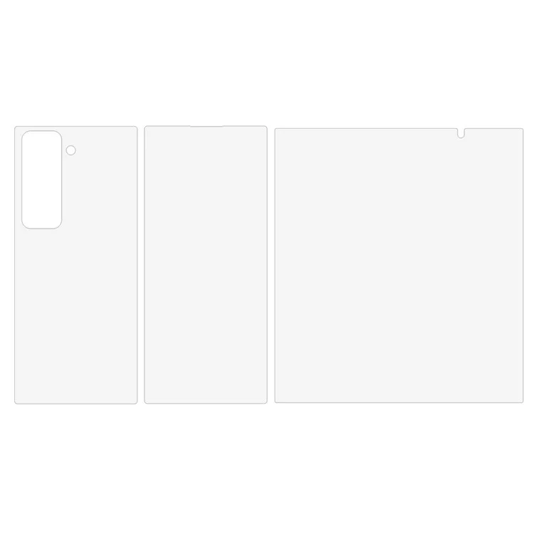 Para Samsung Galaxy Z Fold6 SE, conjunto de protetor de tela, proteção frontal + traseira, filme de hidrogel TPU+PET de cobertura total.