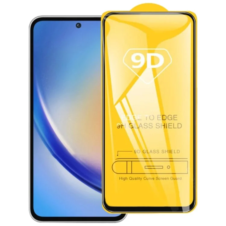 Pellicola protettiva in vetro temperato 9D con copertura totale e adesivo laterale per Samsung Galaxy A26 5G