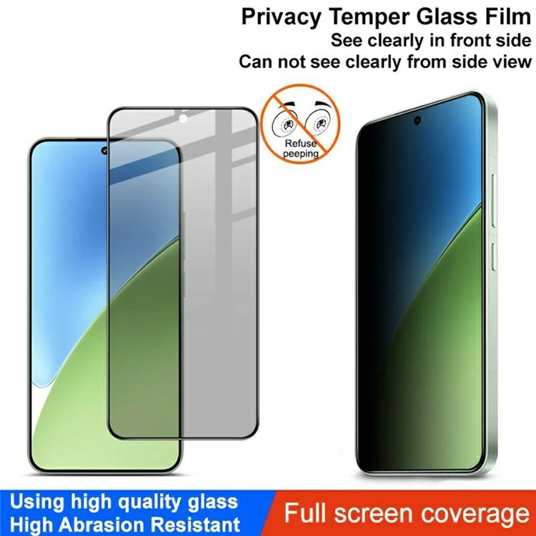 IMAK pour Xiaomi 15 / 15 Edition personnalisée Protecteur d'écran en verre trempé anti-peeping Full Coverage