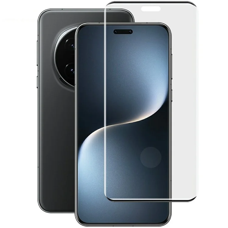 IMAK Protector de pantalla de vidrio templado curvo 3D de pantalla completa para Honor Magic7 Pro 5G (versión sin bordes)