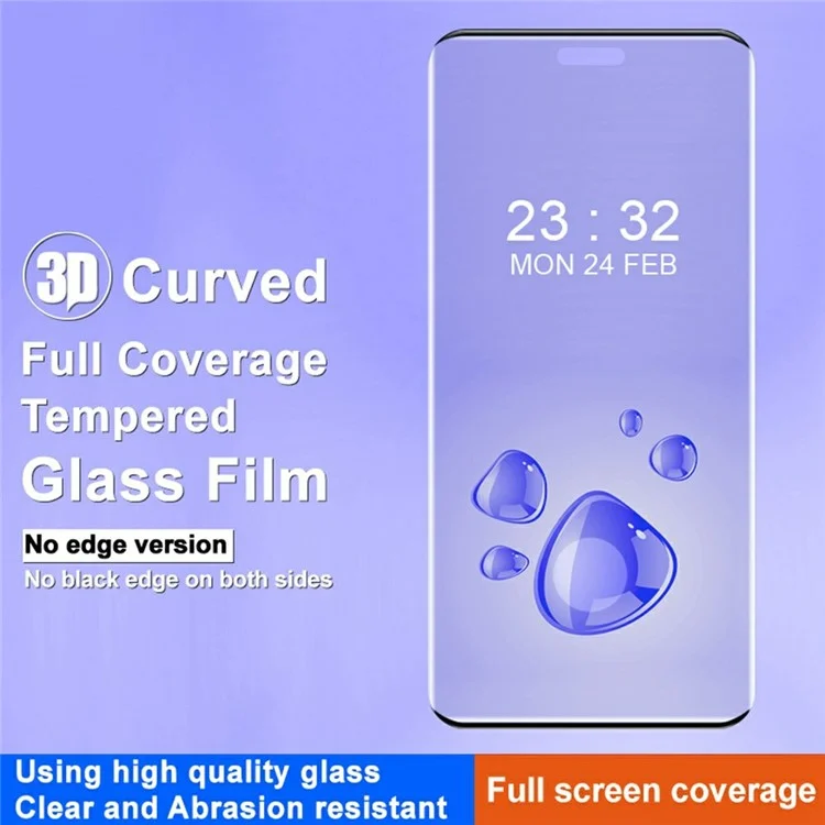 IMAK Protector de pantalla de vidrio templado curvo 3D de pantalla completa para Honor Magic7 Pro 5G (versión sin bordes)