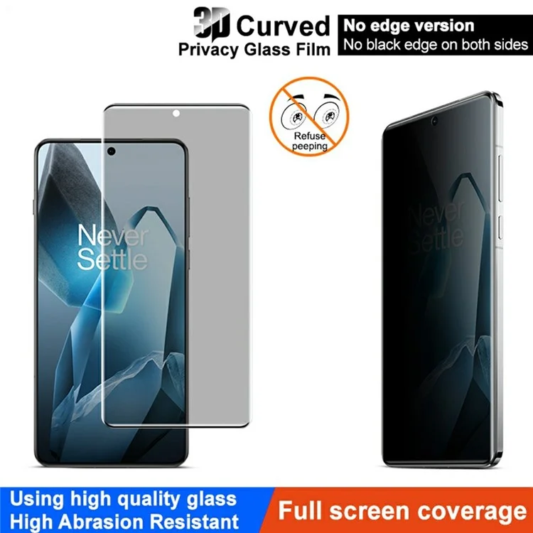 IMAK Para OnePlus 13 Protector de pantalla de vidrio templado anti-espía (versión sin borde)