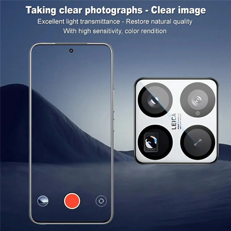 IMAK For Xiaomi 15S Pro / 15 Pro Camera Lens Protector Tempered Glass Lens Film with Self-Positioning Frame