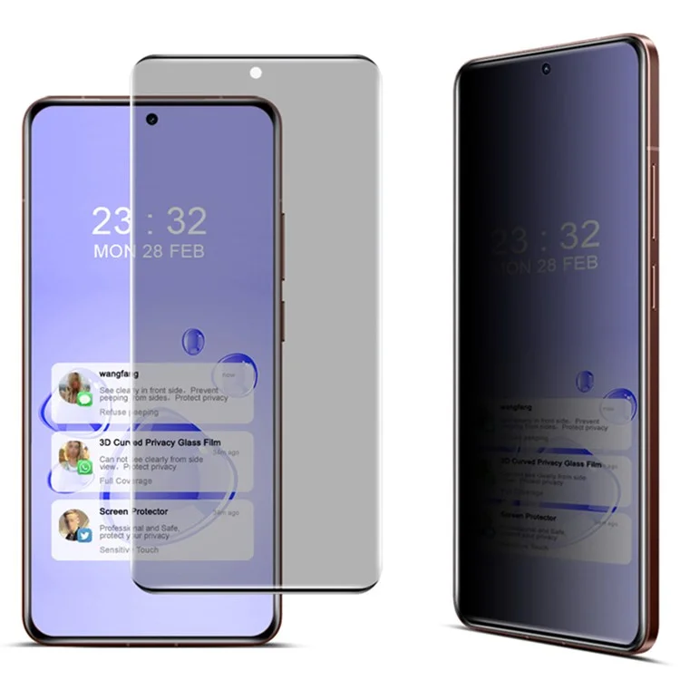 IMAK Für Realme GT 7 Pro 5G Anti-Spion gehärtetes Glas Bildschirmschutz (Keine Kantenvariante)