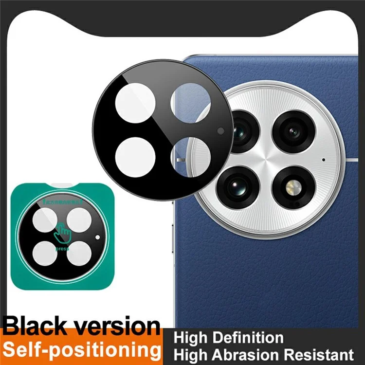 IMAK For OnePlus 13 Tempered Glass Camera Lens Protector with Self-Positioning Frame (Black Version)