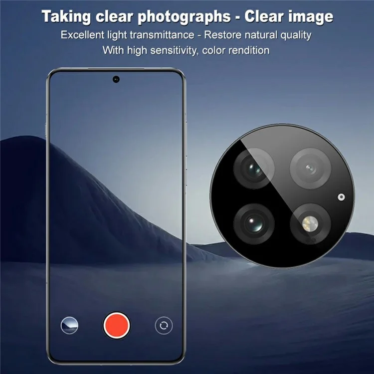 IMAK For OnePlus 13 Tempered Glass Camera Lens Protector with Self-Positioning Frame (Black Version)